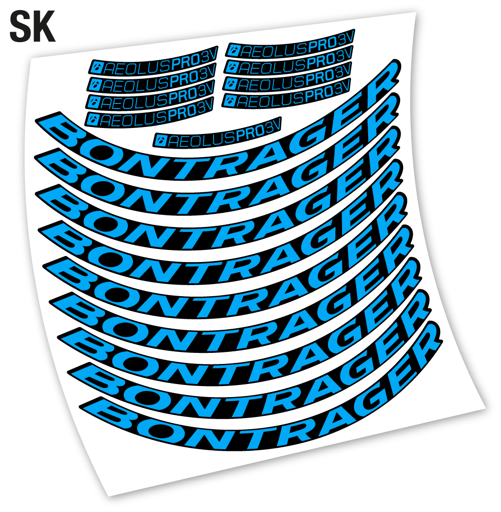 Stickers Bontrager Aeolus Pro 3V compatibles Autocollants roues Route