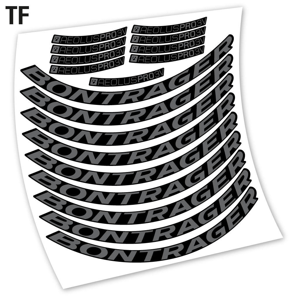 Stickers Bontrager Aeolus Pro 3V compatibles Autocollants roues Route