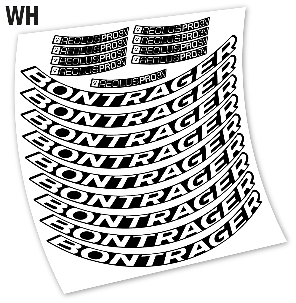 Stickers Bontrager Aeolus Pro 3V compatibles Autocollants roues Route