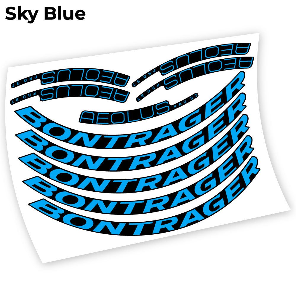 Stickers Bontrager Aeolus Pro 37 compatibles Autocollants roues Route