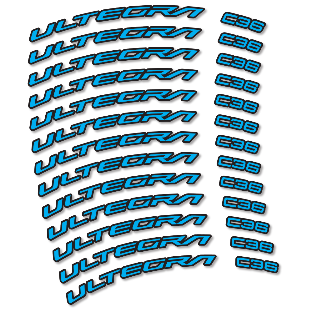 Stickers Shimano Ultegra C36 compatibles - Autocollants roue vélo route