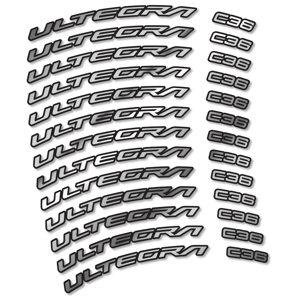 Stickers Shimano Ultegra C36 compatibles - Autocollants roue vélo route