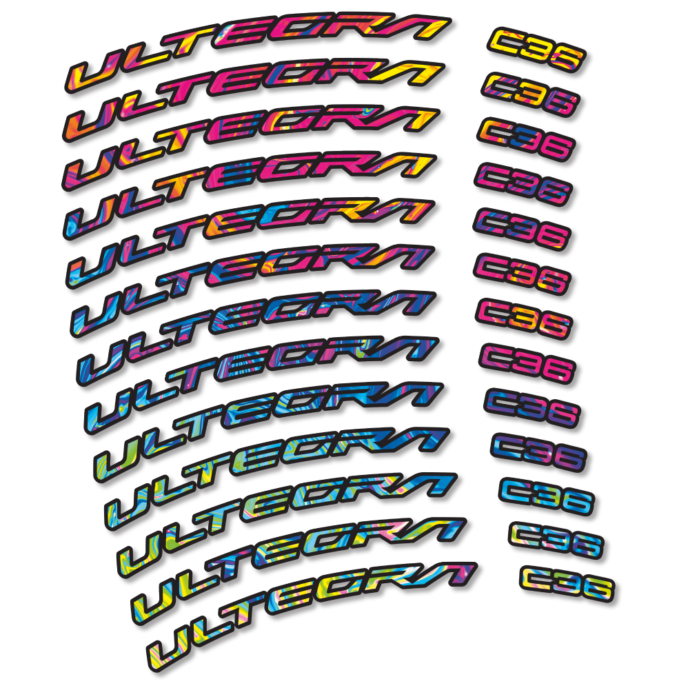 Stickers Shimano Ultegra C36 compatibles - Autocollants roue vélo route