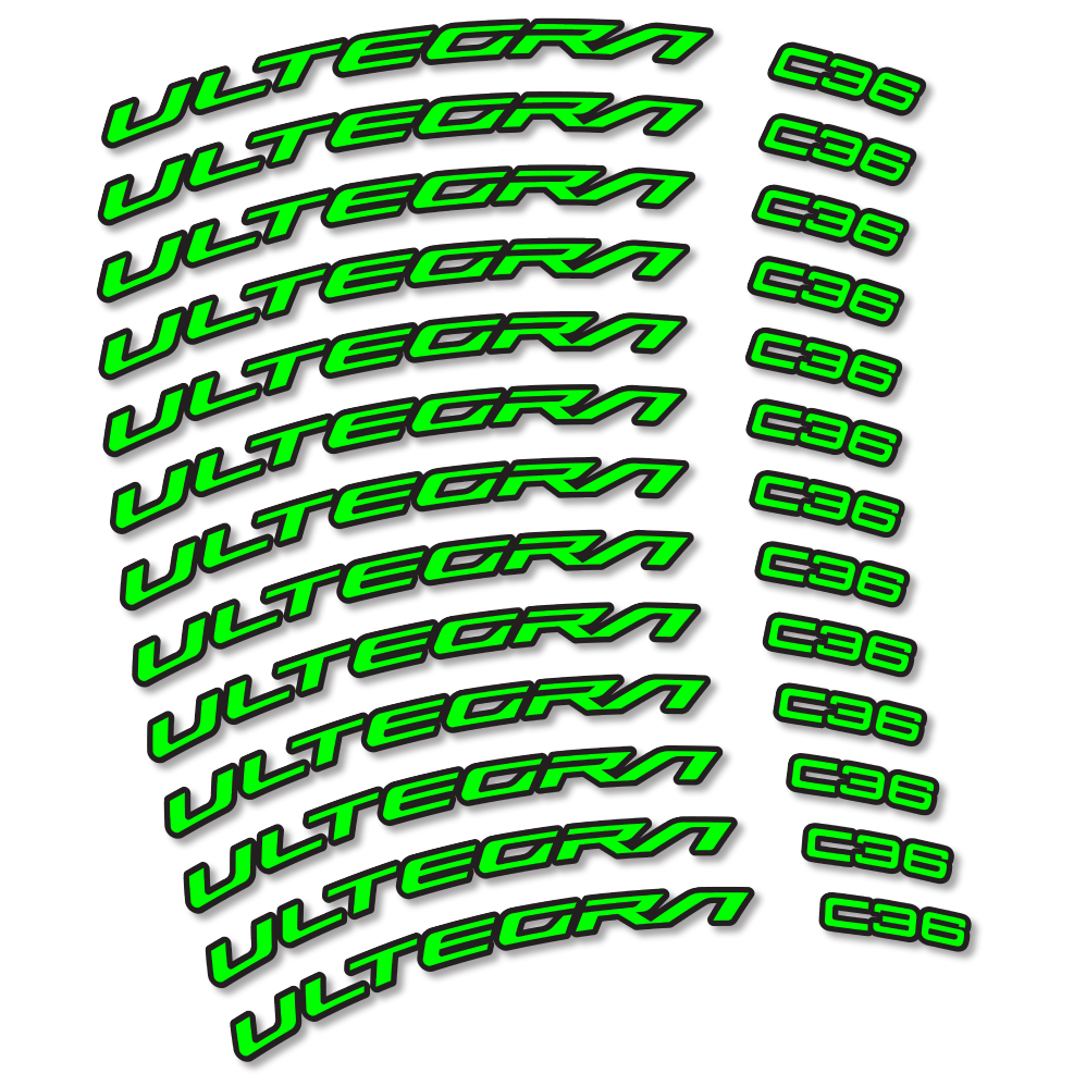 Stickers Shimano Ultegra C36 compatibles - Autocollants roue vélo route