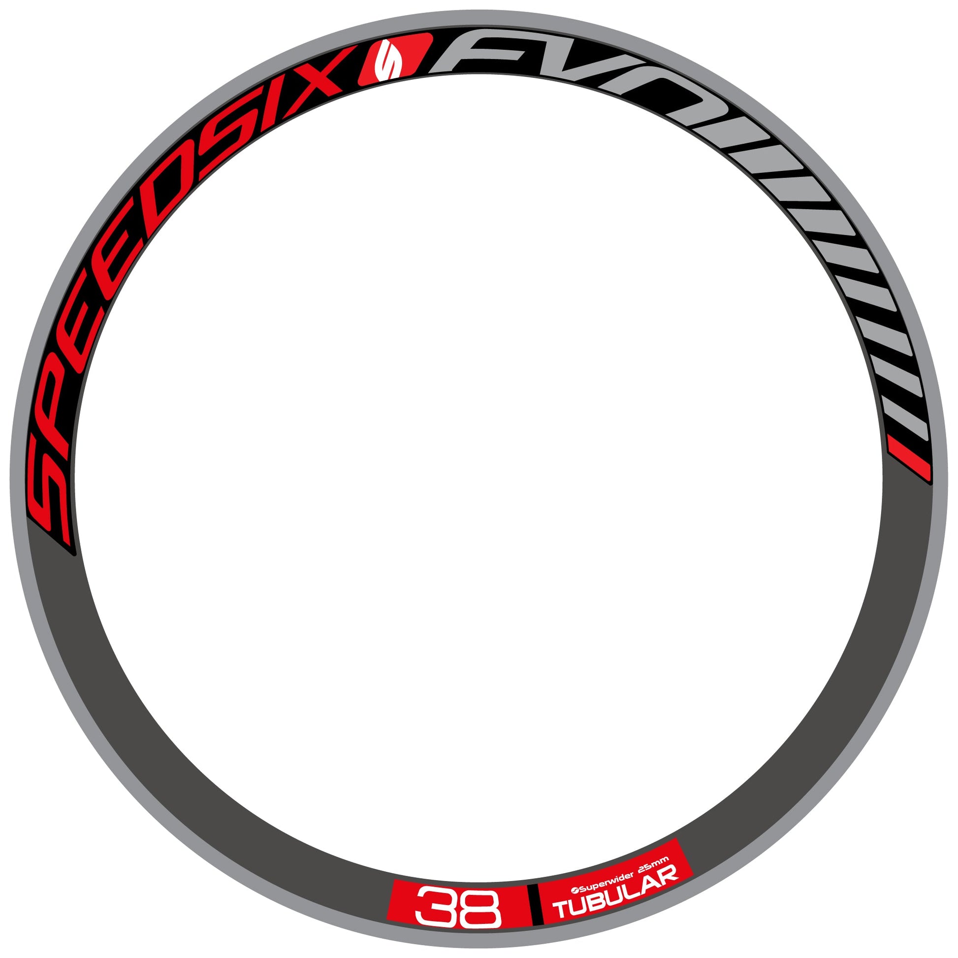 Stickers Route, Speedsix Evo 38. compatibles Autocollants roues Route
