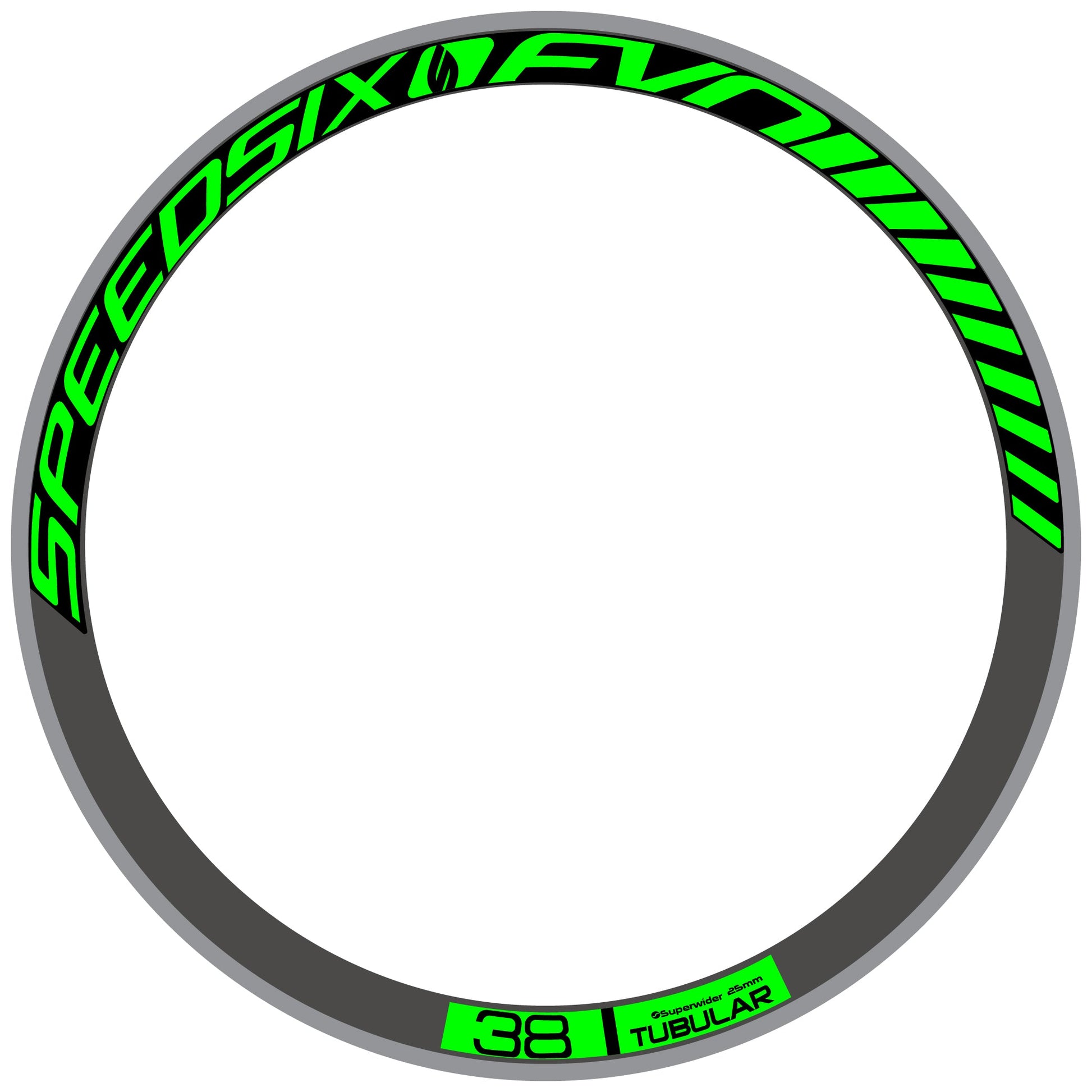 Stickers Route, Speedsix Evo 38. compatibles Autocollants roues Route