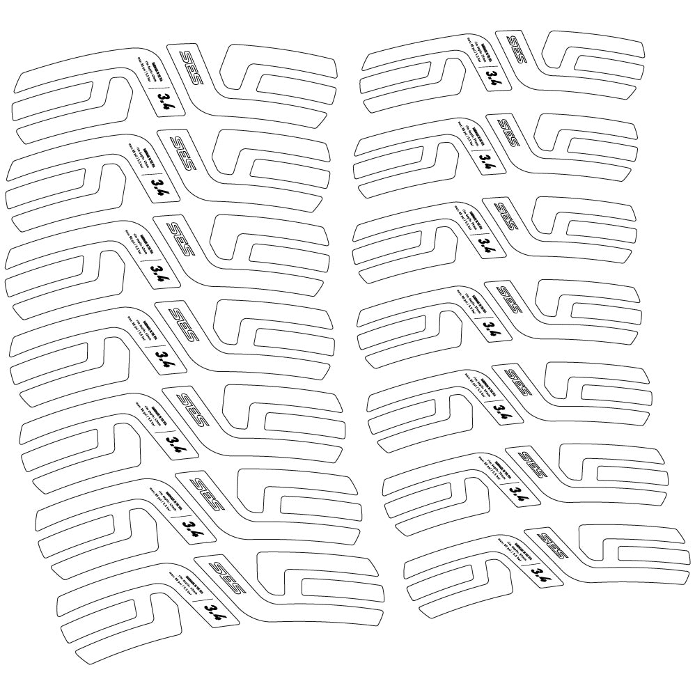 Stickers Enve Ses 3.4 2022, Route profile 38 & 42mm compatibles Autocollants roues Route