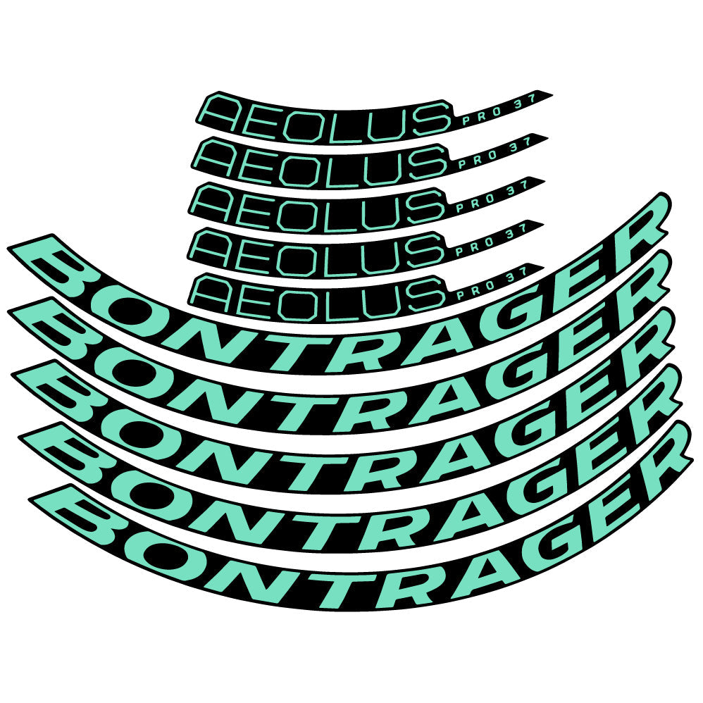 Stickers Bontrager Aeolus Pro 37 Disc 2022 compatibles - Autocollants roue vélo route