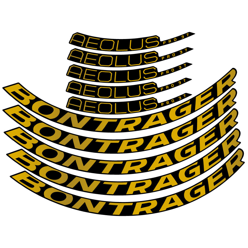 Stickers Bontrager Aeolus Pro 37 Disc 2022 compatibles - Autocollants roue vélo route