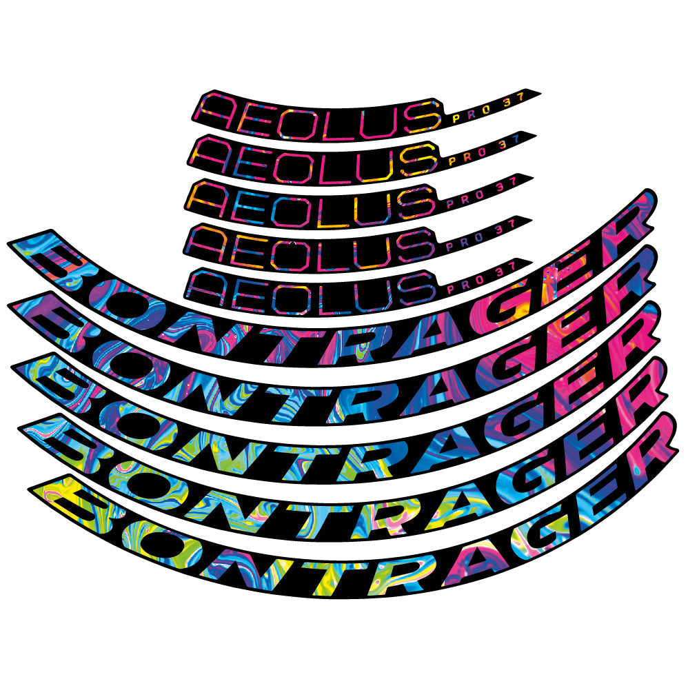 Stickers Bontrager Aeolus Pro 37 Disc 2022 compatibles Autocollants roues Route