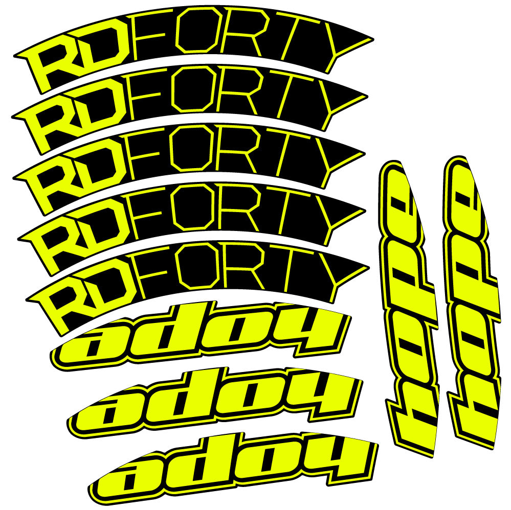 Stickers Hope RD Forty 2020 compatibles - Autocollants roue vélo route