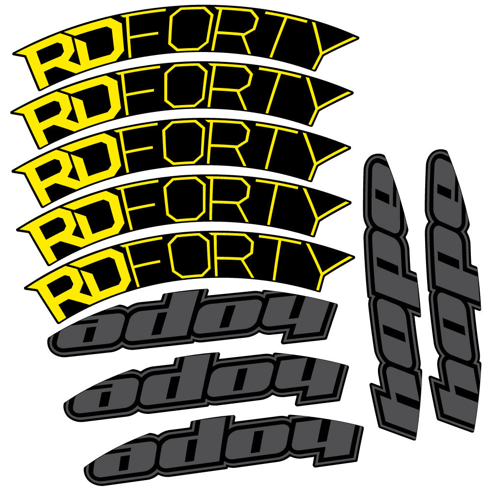 Stickers Hope RD Forty 2020 compatibles - Autocollants roue vélo route