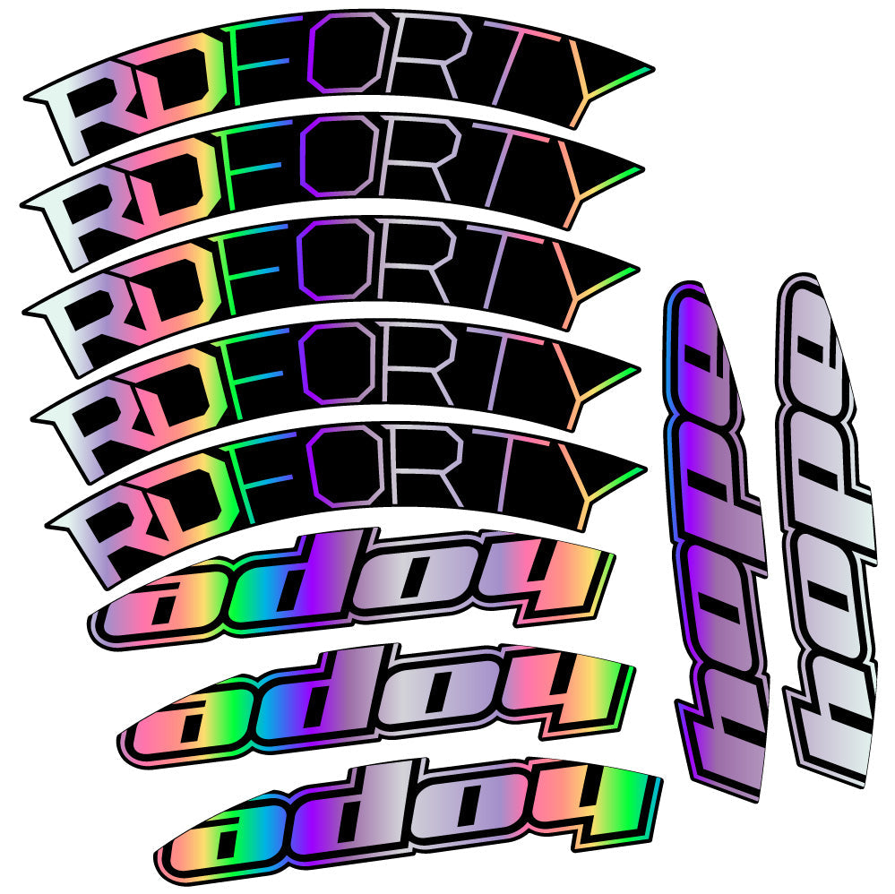 Stickers Hope RD Forty 2020 compatibles - Autocollants roue vélo route