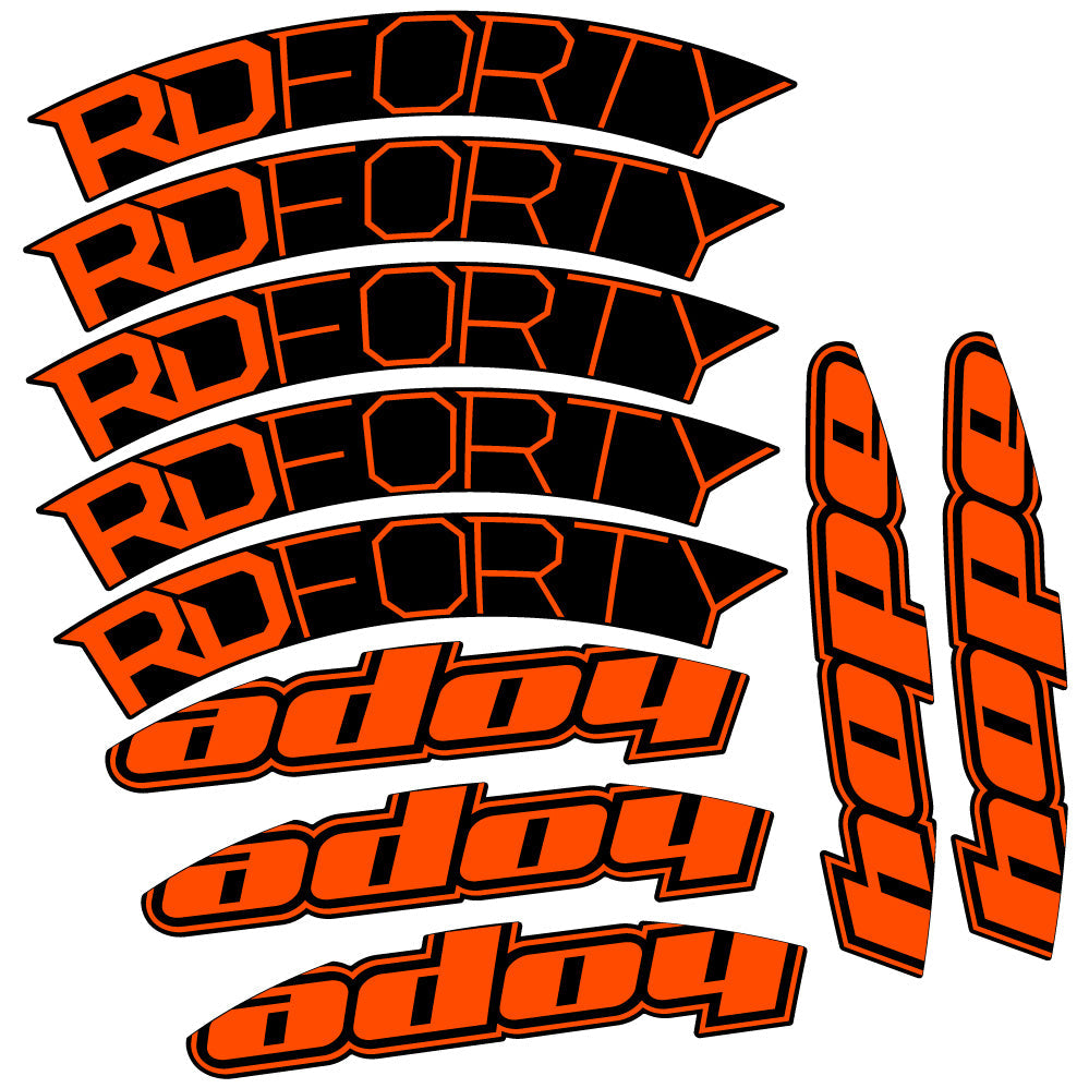Stickers Hope RD Forty 2020 compatibles - Autocollants roue vélo route