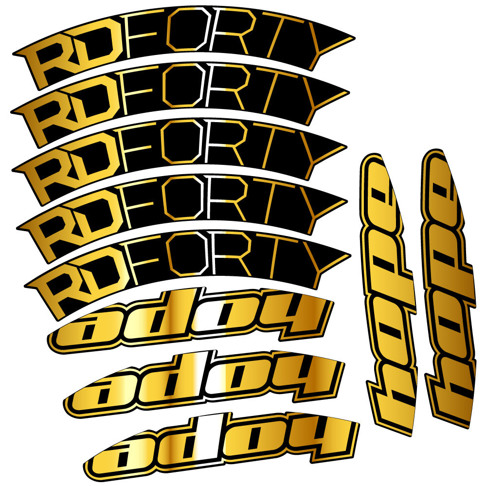 Stickers Hope RD Forty 2020 compatibles - Autocollants roue vélo route