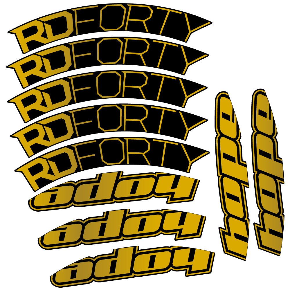 Stickers Hope RD Forty 2020 compatibles - Autocollants roue vélo route