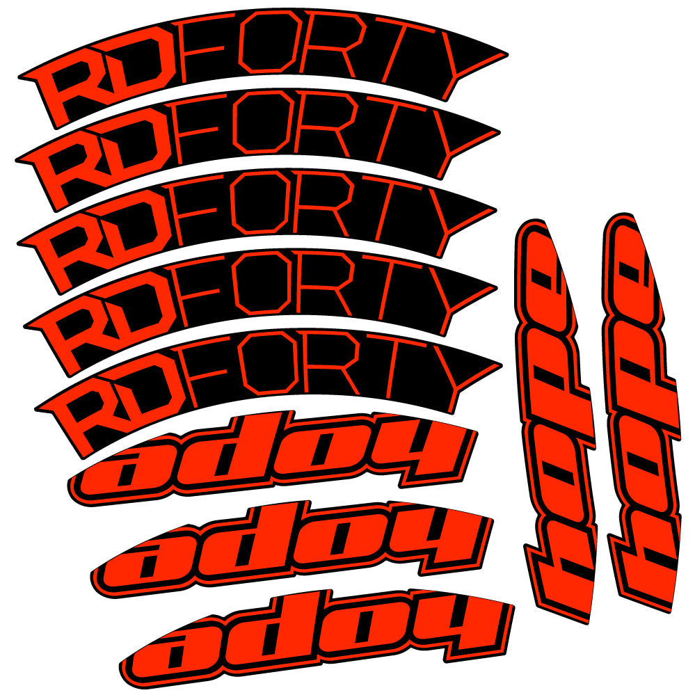 Stickers Hope RD Forty 2020 compatibles Autocollants roues Route