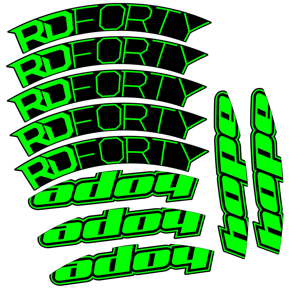 Stickers Hope RD Forty 2020 compatibles Autocollants roues Route