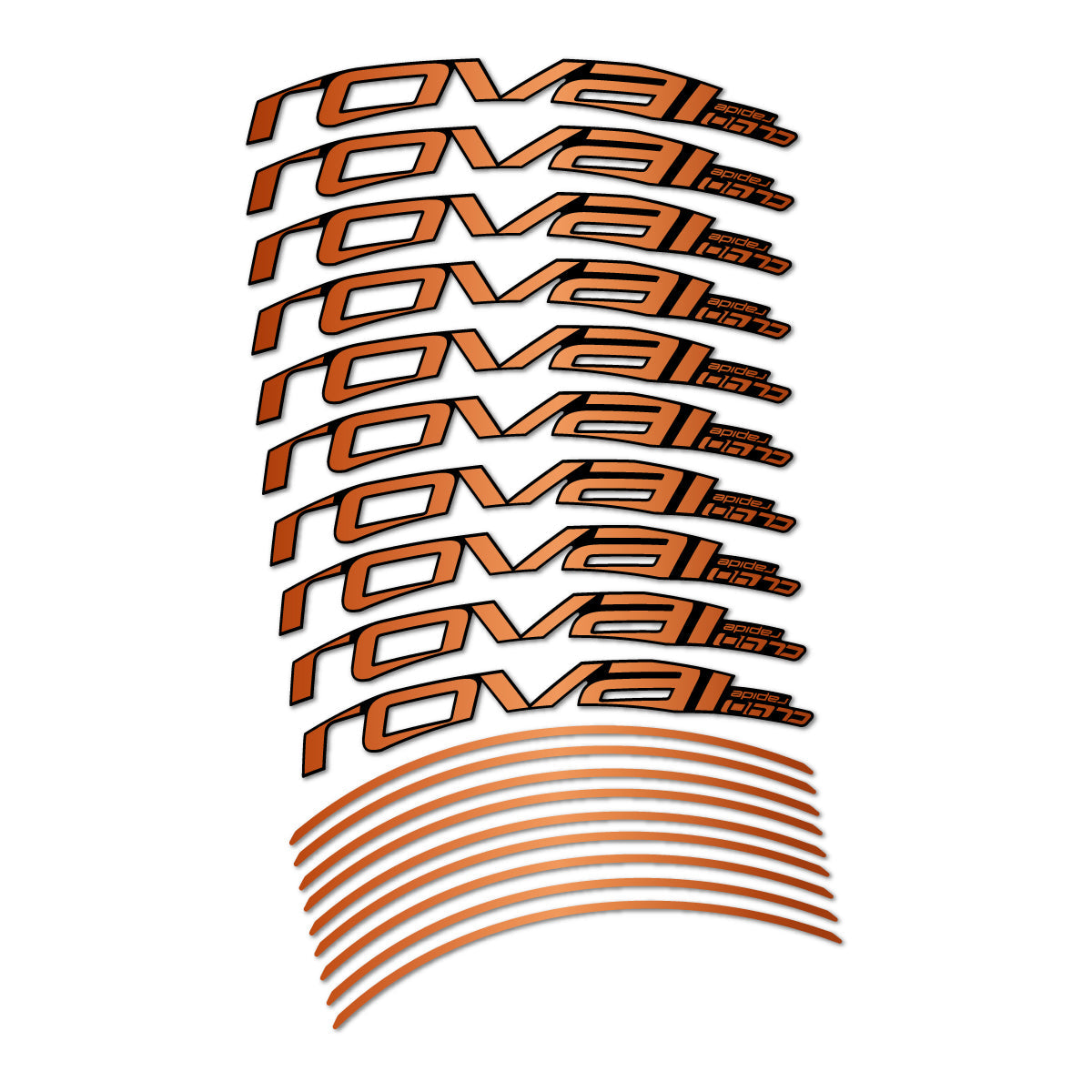 Bronze decal for Roval CL 40 2019 Rim Brake road wheel 40mm – bike sticker vinyl