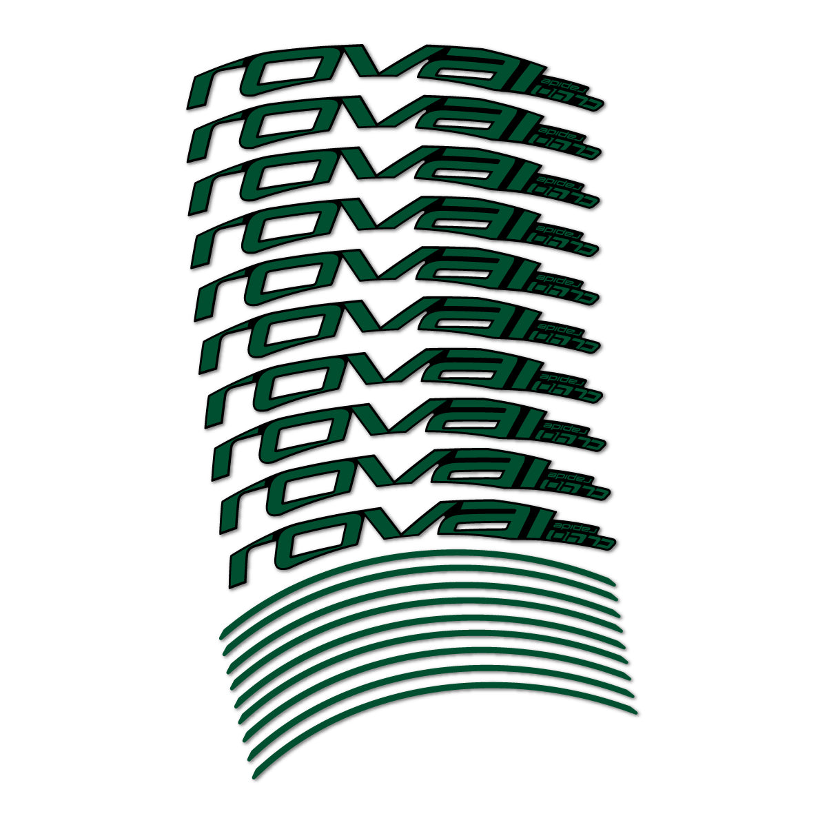 Dark Green decal for Roval CL 40 2019 Rim Brake road wheel 40mm – bike sticker vinyl