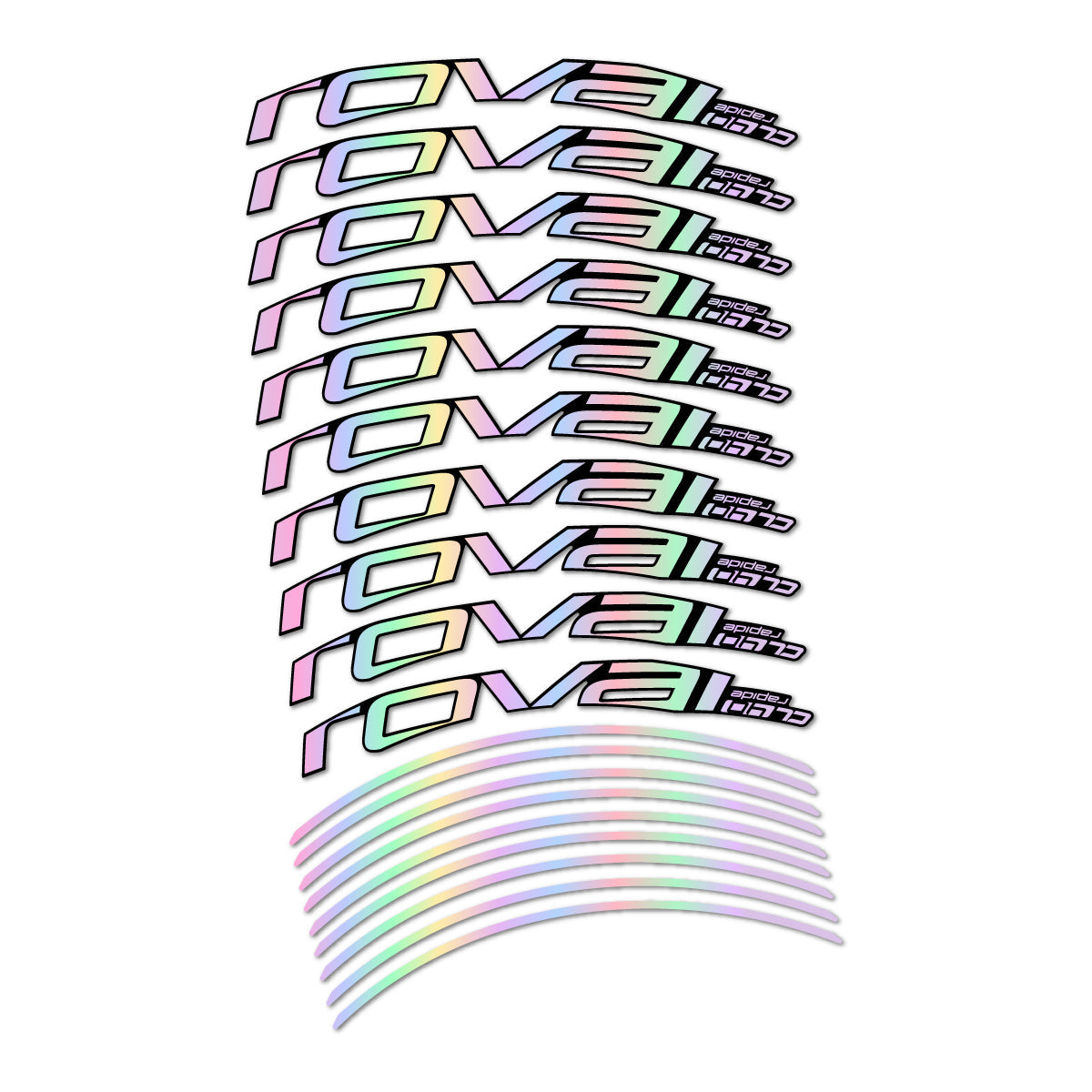 Hollographic decal for Roval CL 40 2019 Rim Brake road wheel 40mm – bike sticker vinyl