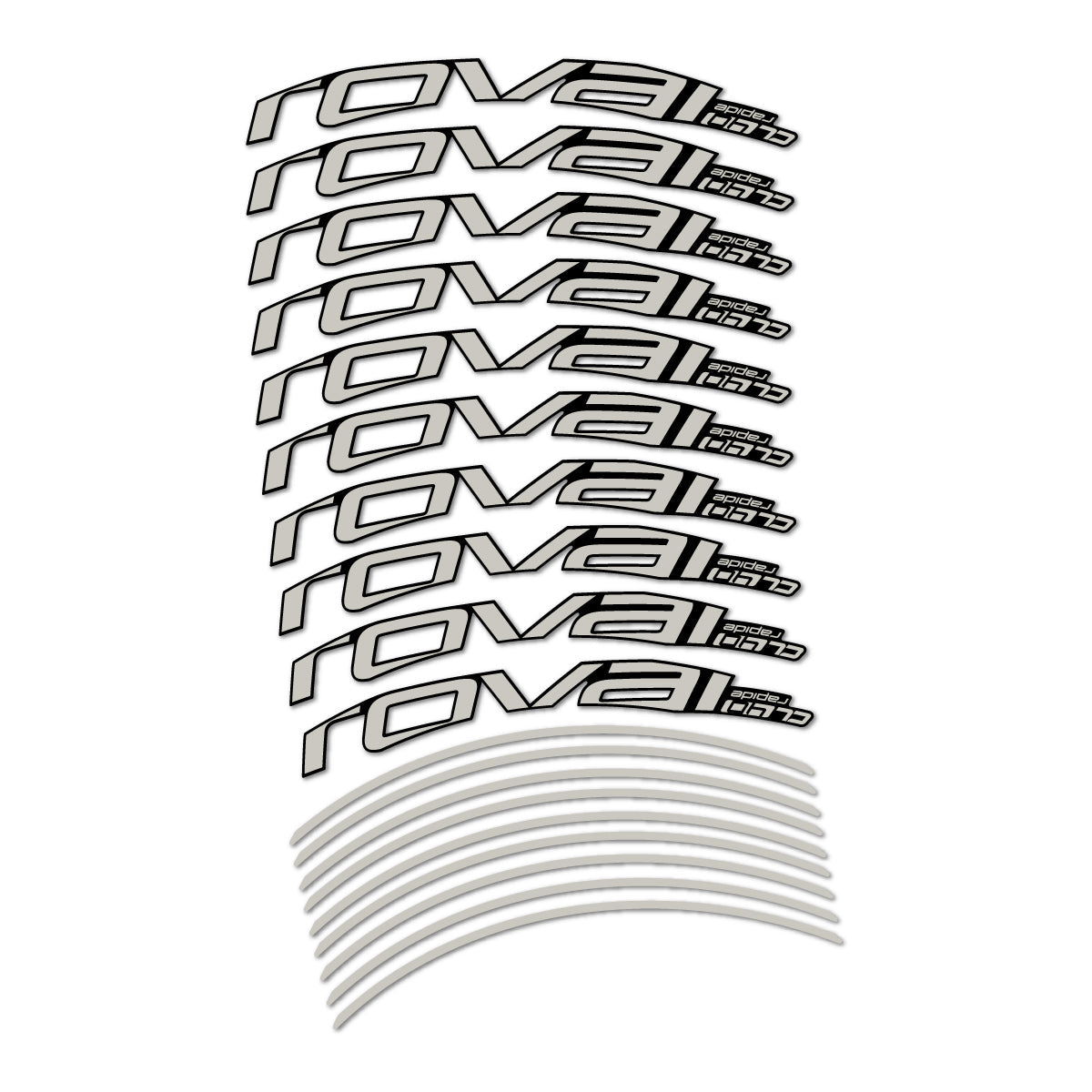 Light Grey decal for Roval CL 40 2019 Rim Brake road wheel 40mm – bike sticker vinyl
