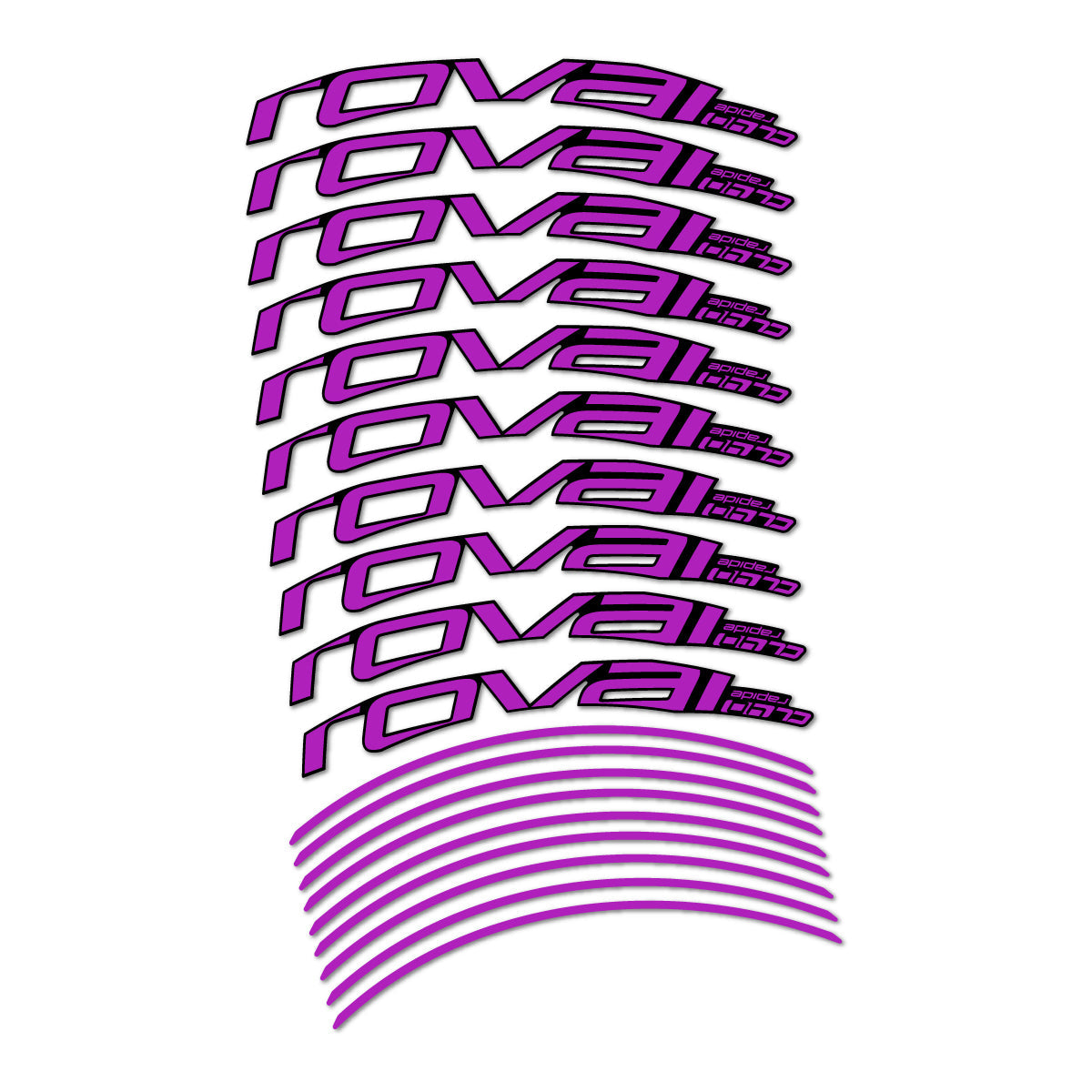 Violet Pink decal for Roval CL 40 2019 Rim Brake road wheel 40mm – bike sticker vinyl