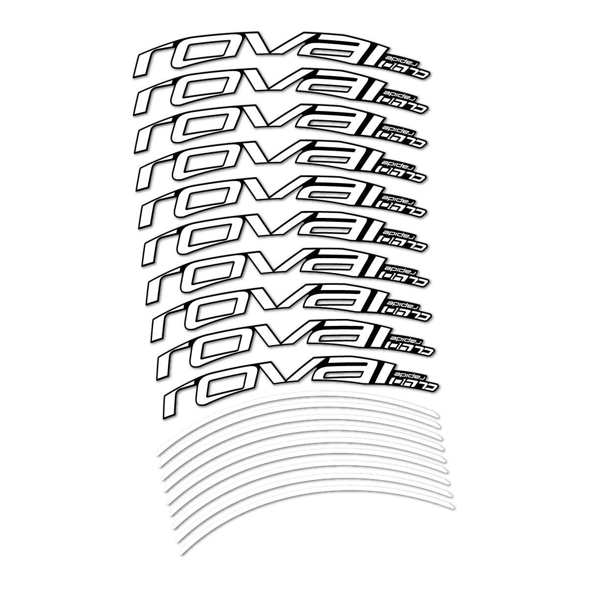White decal for Roval CL 40 2019 Rim Brake road wheel 40mm – bike sticker vinyl