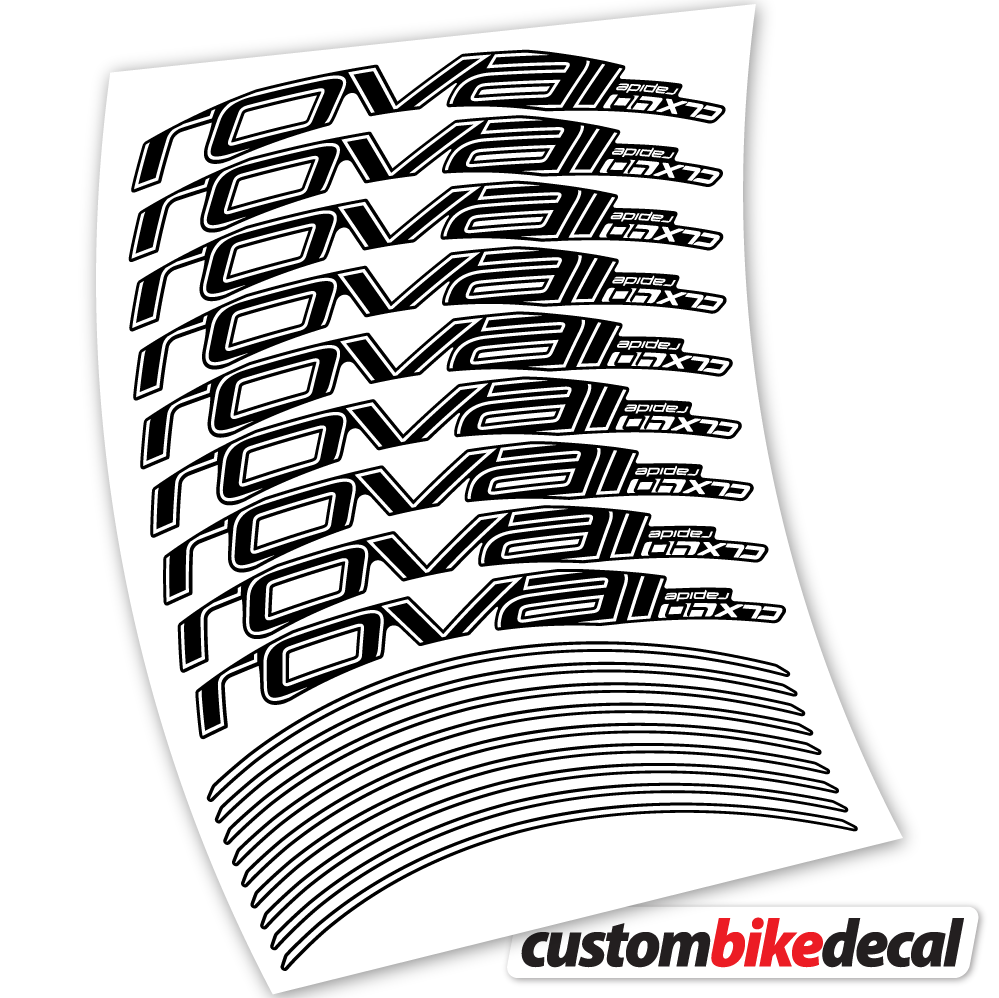 Decal for Roval Rapide CLX40 Track brake road wheel 40mm – bike sticker vinyl