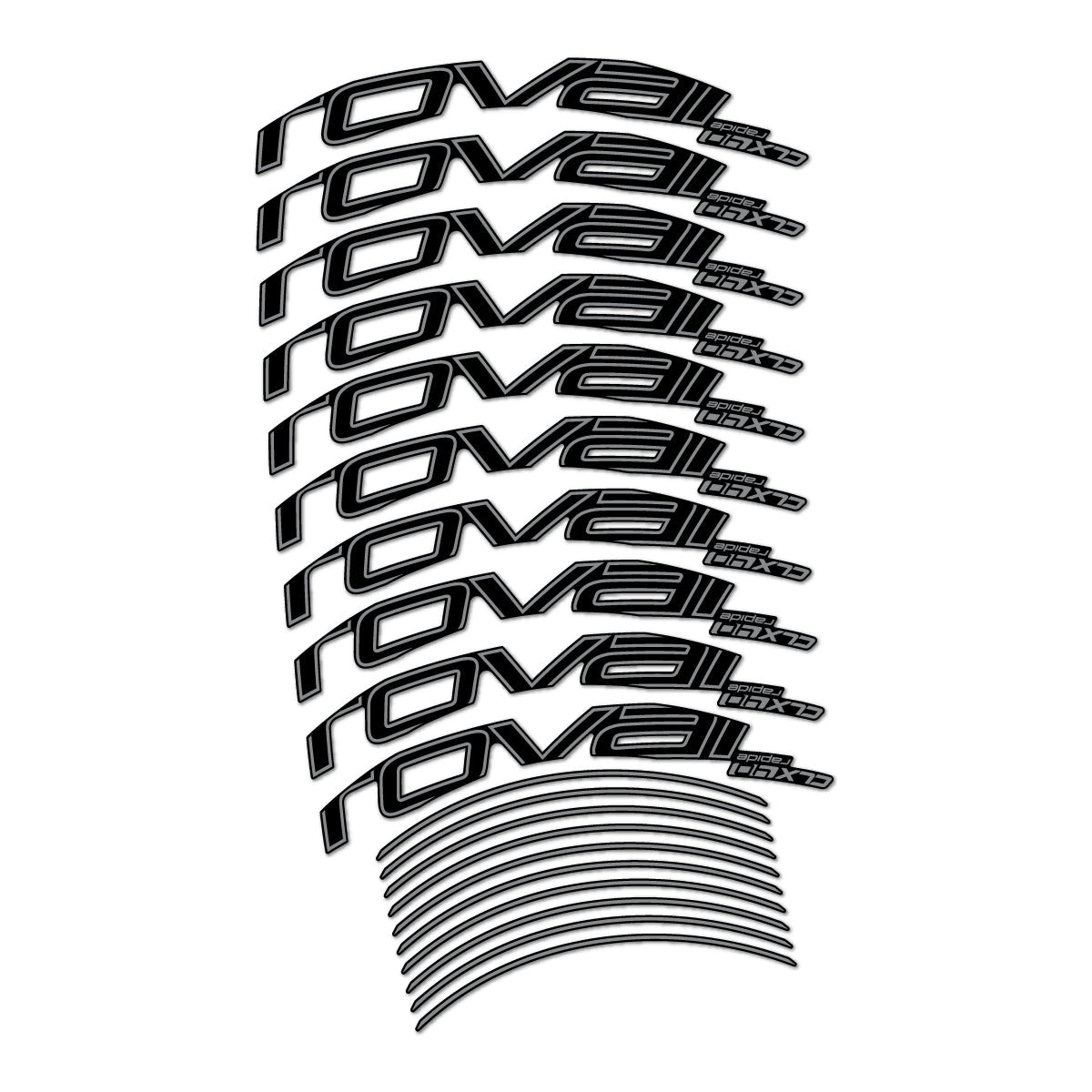 Traffic Grey decal for Roval CLX 40 Disc road wheel 40mm – bike sticker vinyl