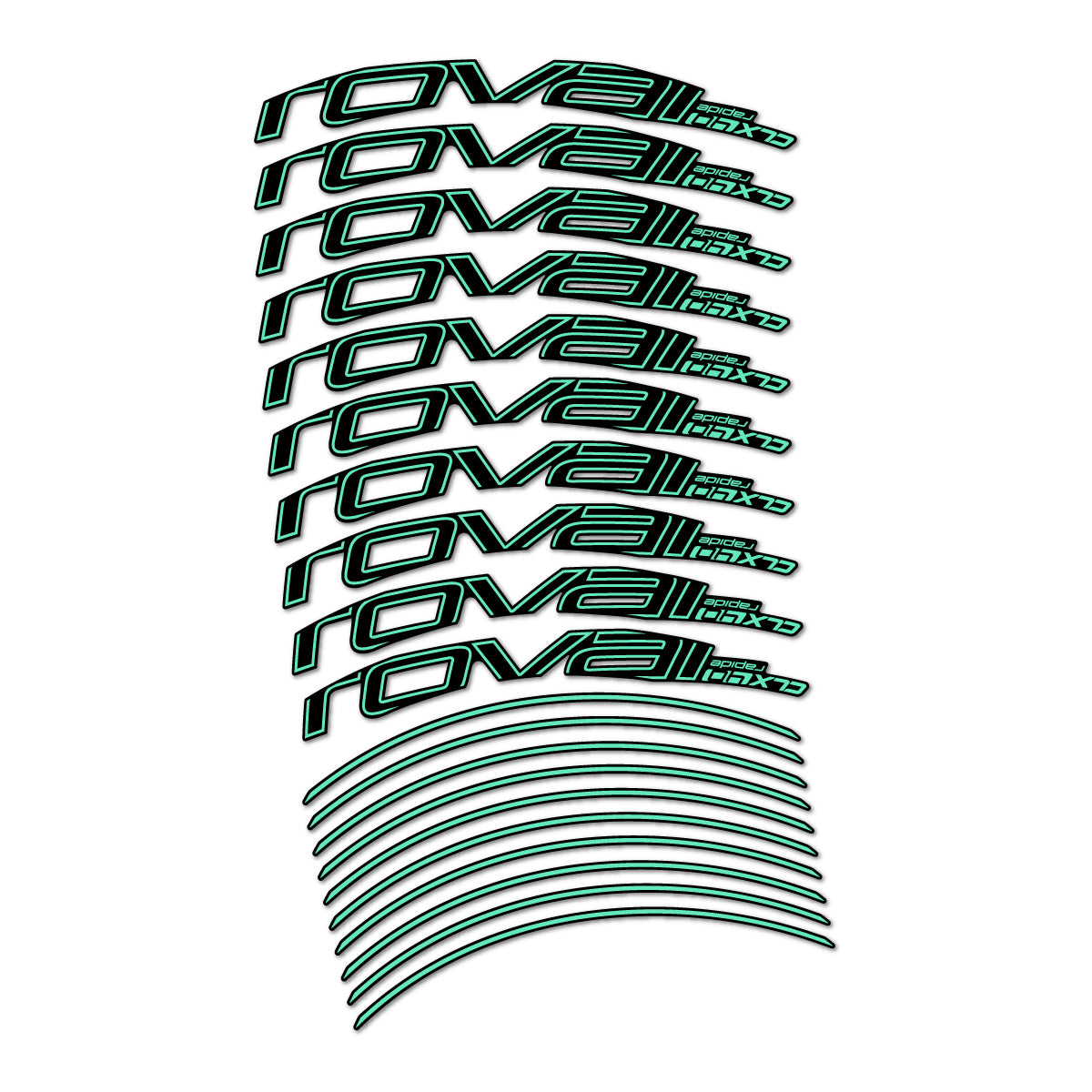 Mint decal for Roval CLX 40 Rim Brake road wheel 40mm – bike sticker vinyl