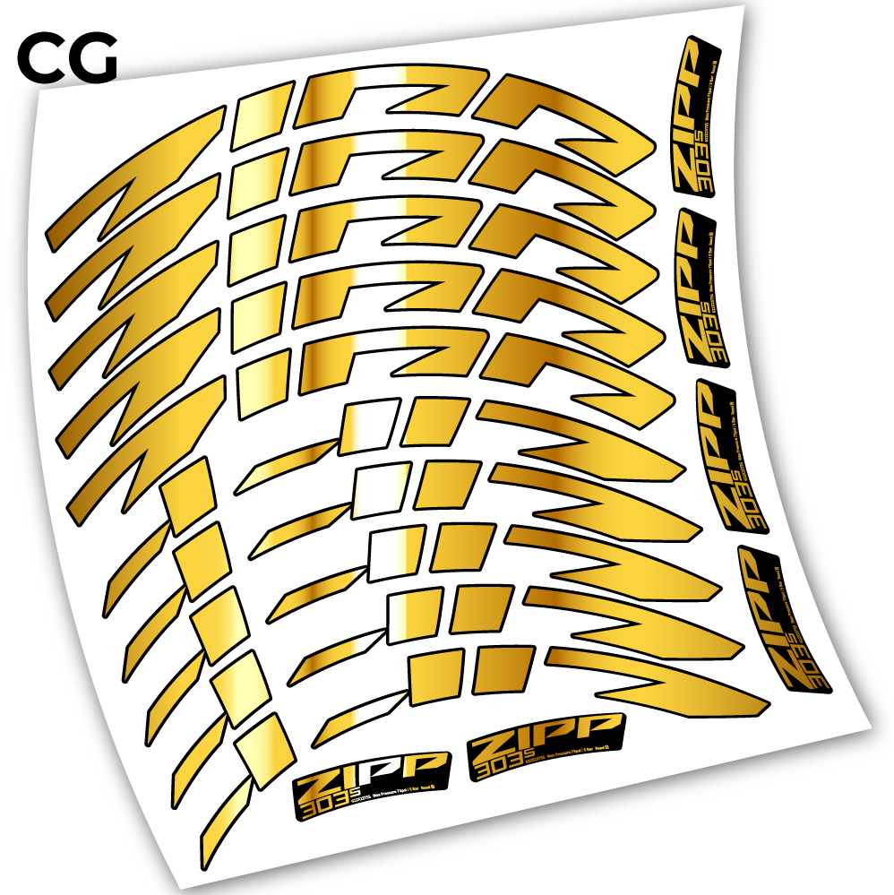 Stickers Zipp 303 s 2021 compatibles Autocollants roues Route