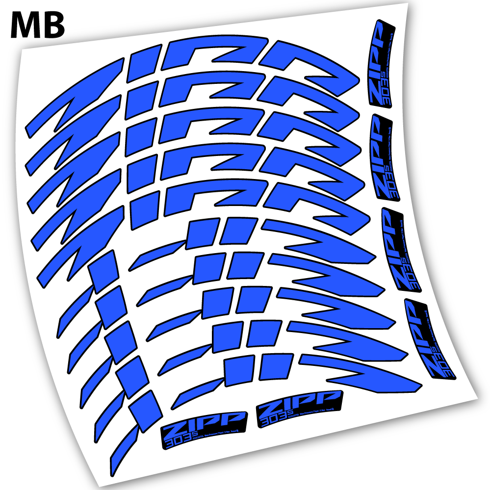 Stickers Zipp 303 s 2021 compatibles Autocollants roues Route