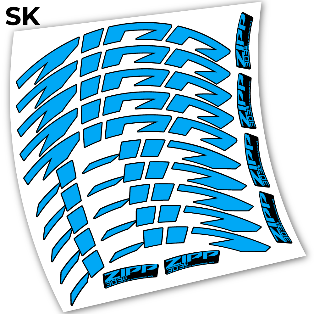 Stickers Zipp 303 s 2021 compatibles Autocollants roues Route