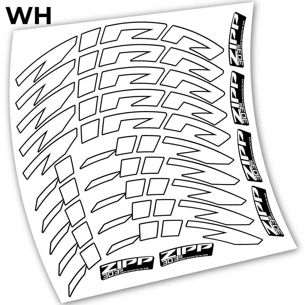 Stickers Zipp 303 s 2021 compatibles Autocollants roues Route