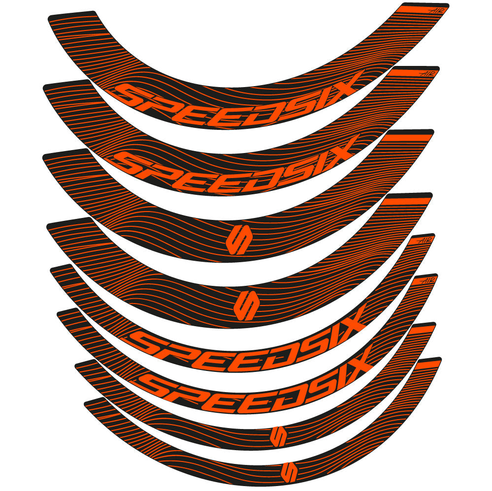 Stickers Speedsix Air, Route profile 40 and 65 compatibles Autocollants roues Route