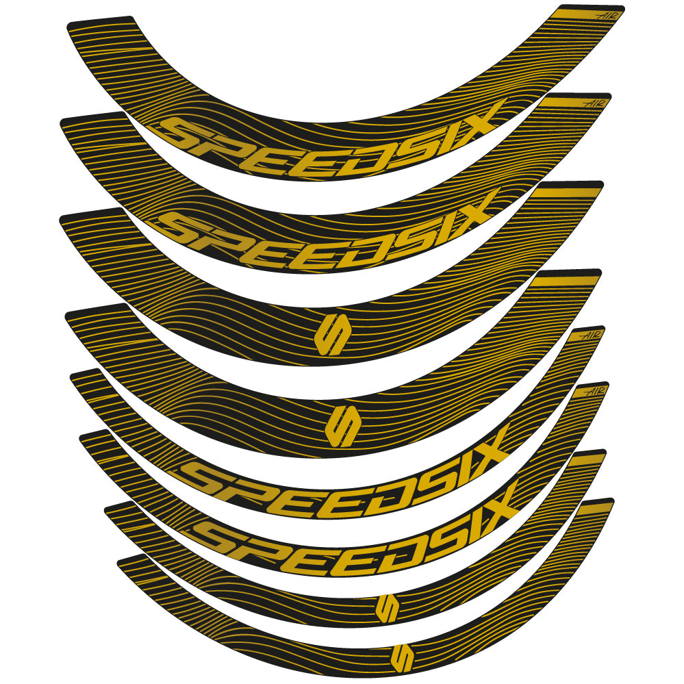 Stickers Speedsix Air, Route profile 40 and 65 compatibles Autocollants roues Route