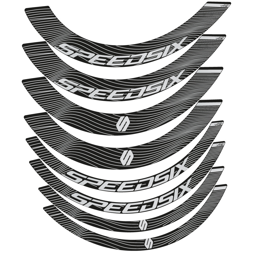 Stickers Speedsix Air, Route profile 40 and 65 compatibles Autocollants roues Route