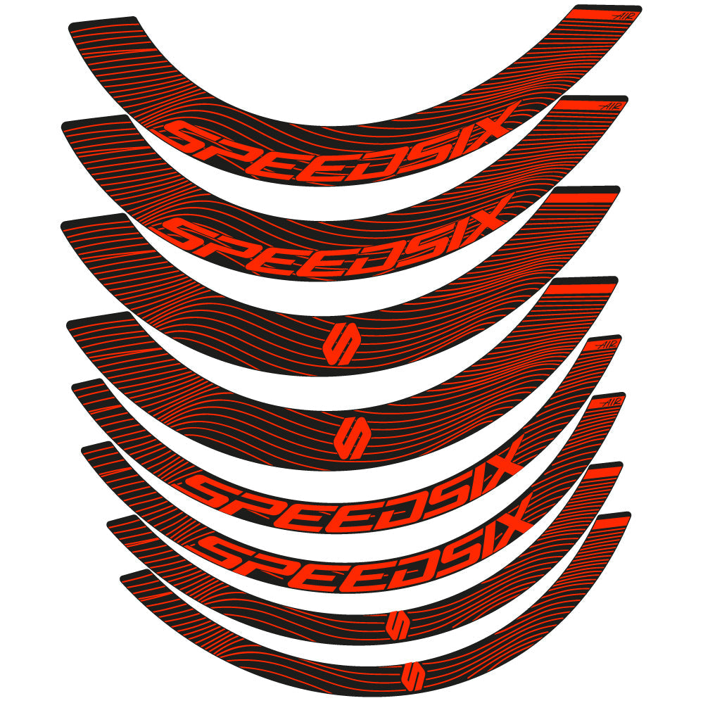 Stickers Speedsix Air, Route profile 40 and 65 compatibles Autocollants roues Route
