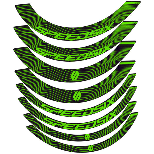 Stickers Speedsix Air, Route profile 40 and 65 compatibles Autocollants roues Route