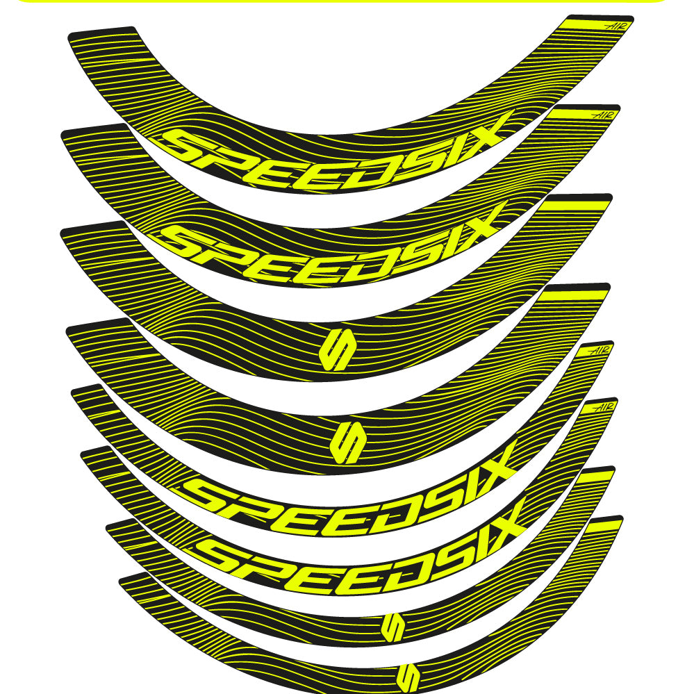 Stickers Speedsix Air, Route profile 40 and 65 compatibles Autocollants roues Route