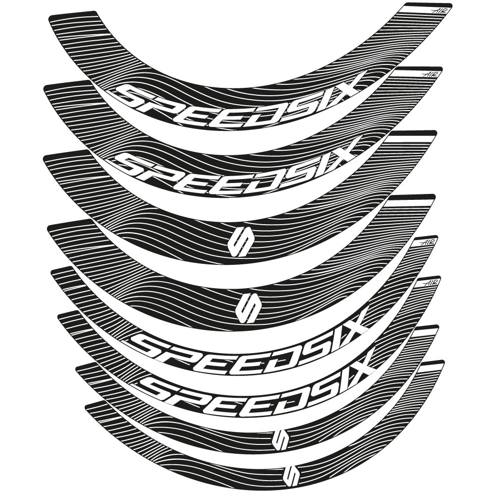 Stickers Speedsix Air, Route profile 40 and 65 compatibles Autocollants roues Route