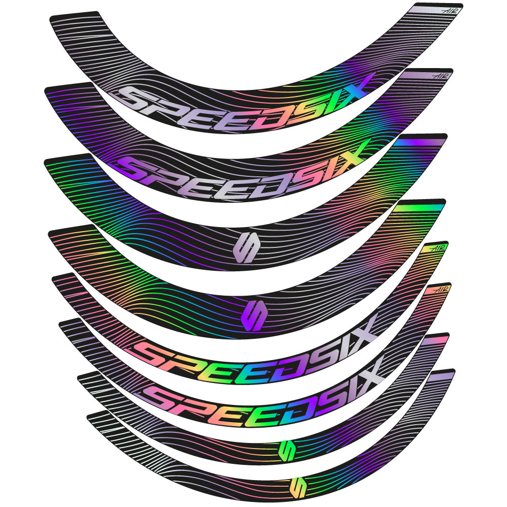 Stickers Speedsix Air, Route profile 40 and 65 compatibles Autocollants roues Route