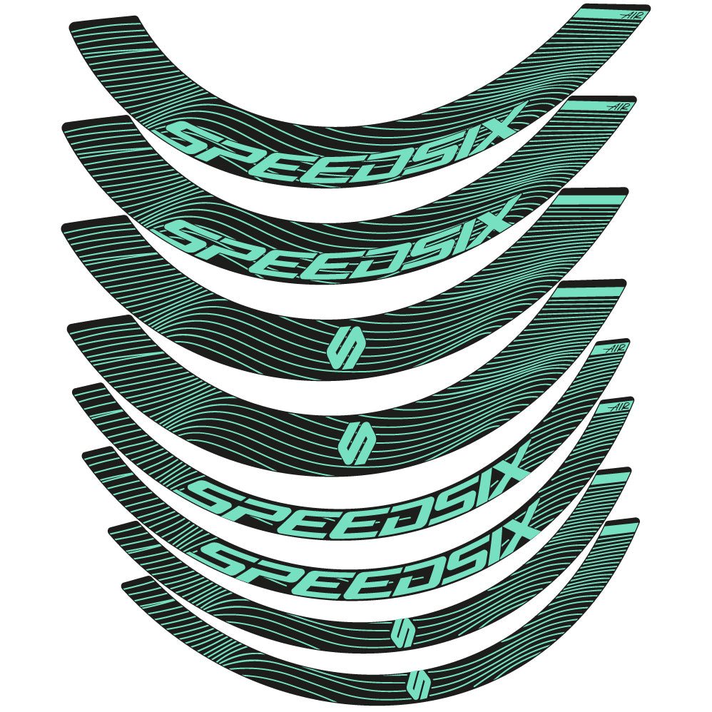 Stickers Speedsix Air, Route profile 40 and 65 compatibles Autocollants roues Route