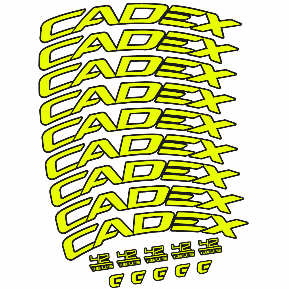 Stickers CADEX 42 Tubeless Shoe, Route 42 compatibles Autocollants roues Route