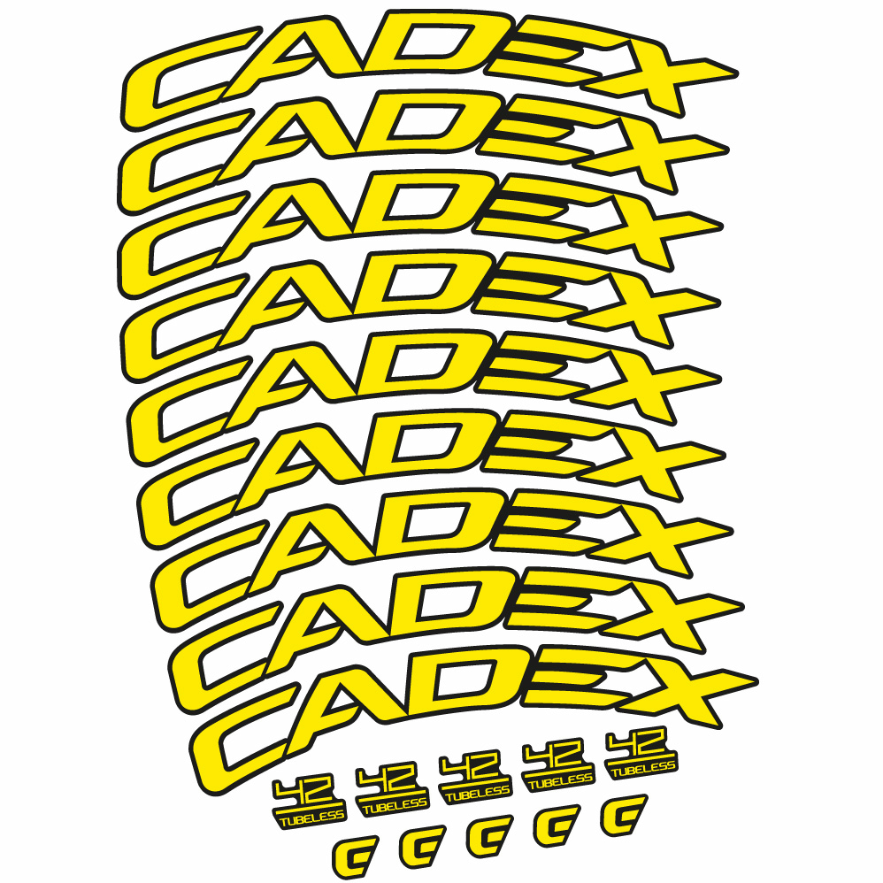 Stickers CADEX 42 Tubeless Shoe, Route 42 compatibles Autocollants roues Route