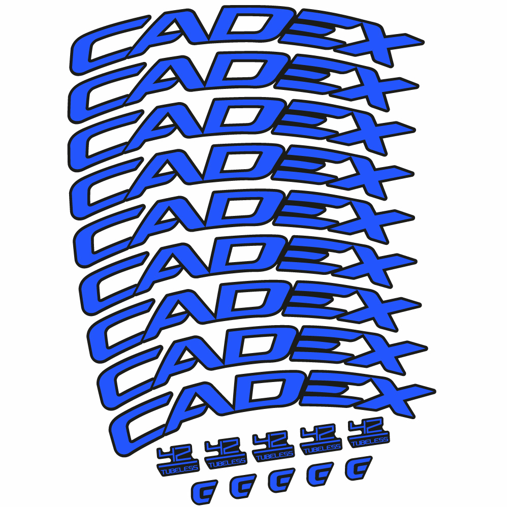 Stickers CADEX 42 Tubeless Shoe, Route 42 compatibles Autocollants roues Route