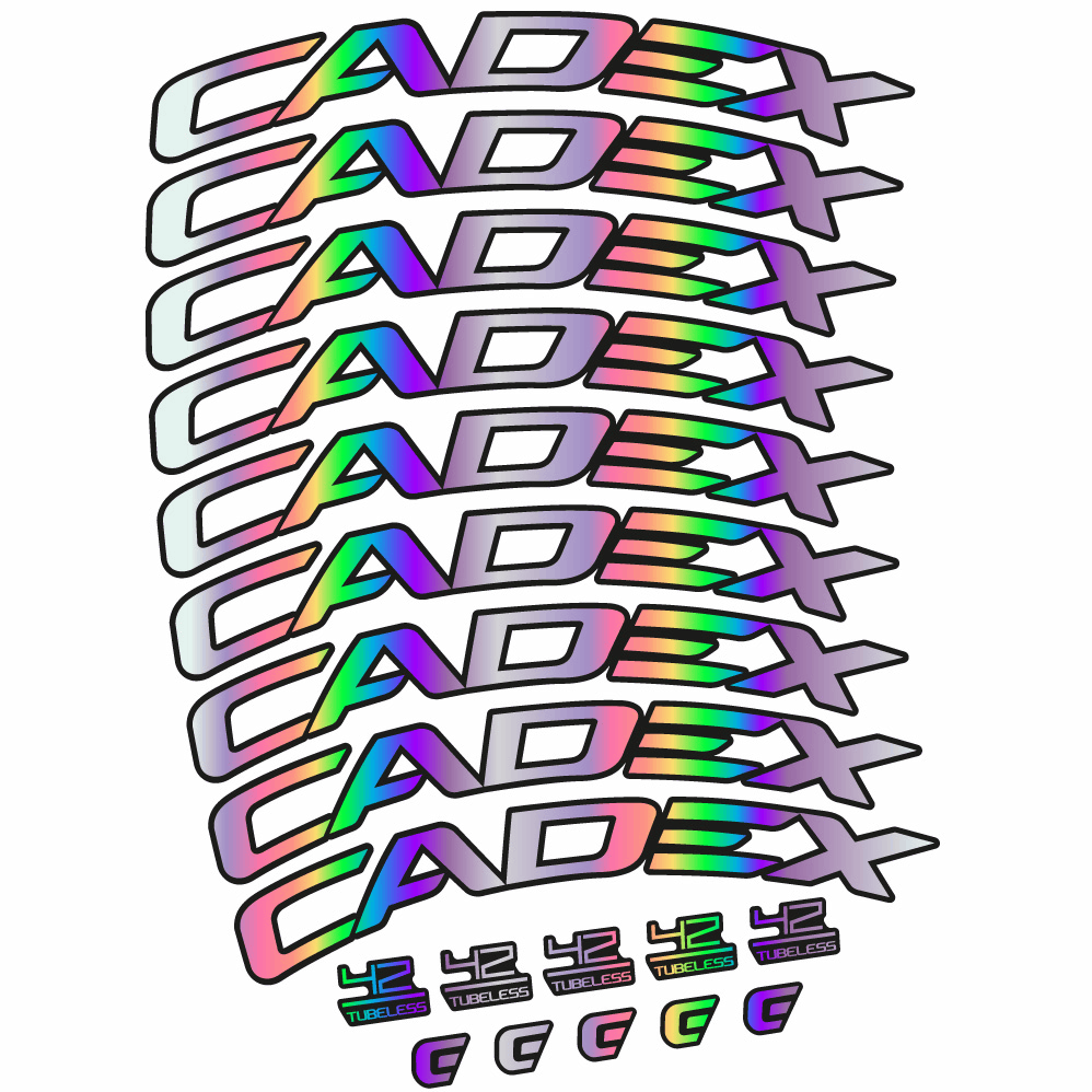 Stickers CADEX 42 Tubeless Shoe, Route 42 compatibles Autocollants roues Route