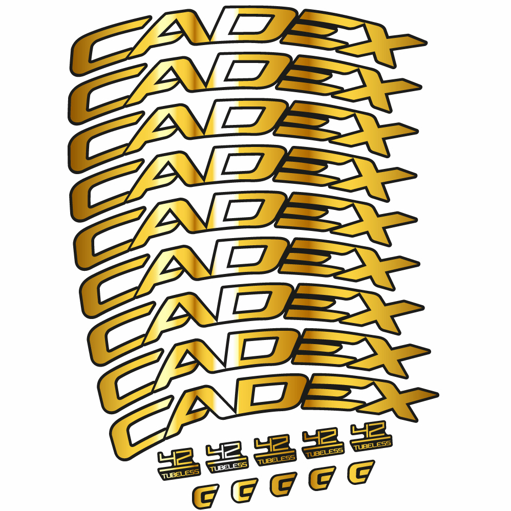 Stickers CADEX 42 Tubeless Shoe, Route 42 compatibles Autocollants roues Route