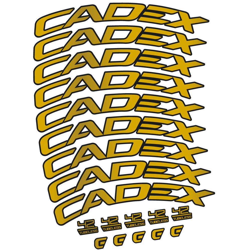 Stickers CADEX 42 Tubeless Shoe, Route 42 compatibles Autocollants roues Route